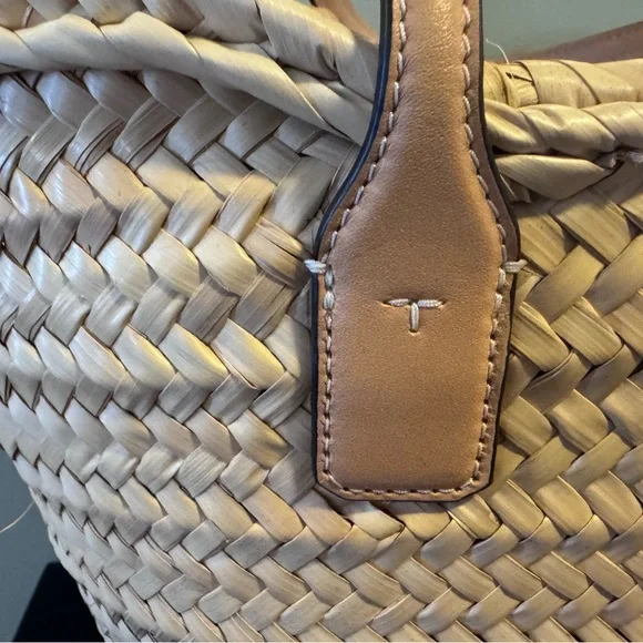 Tory Burch Beige and Yellow Woven Tote Basket Bag - Picture 11 of 11